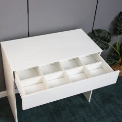 Sminkbord vitt med förvaring 90 cm bred