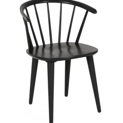 Smokey matgrupp, runt matbord med 4 st Dalsland karmstol - Gråbetsad ek/svart + 4.00 x Stolsdyna