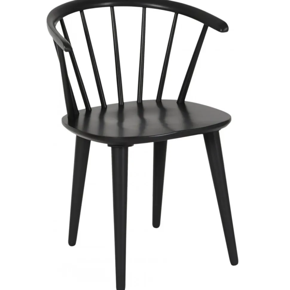 Smokey matgrupp, runt matbord med 4 st Dalsland karmstol - Gråbetsad ek/svart + 4.00 x Stolsdyna