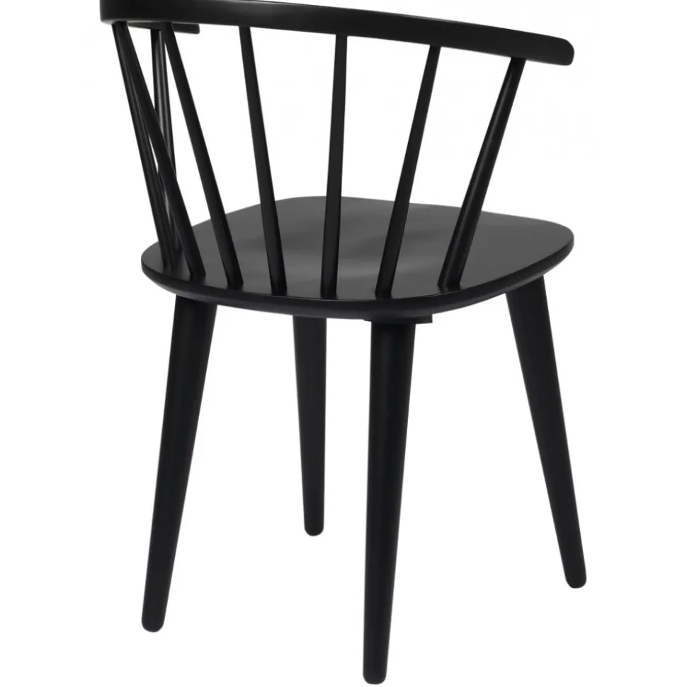 Smokey matgrupp, runt matbord med 4 st Dalsland karmstol - Gråbetsad ek/svart