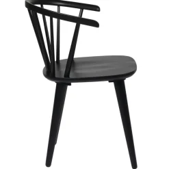 Smokey matgrupp, runt matbord med 4 st Dalsland karmstol - Gråbetsad ek/svart + 3.00 x Möbeltassar