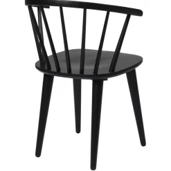 Smokey matgrupp, runt matbord med 4 st Dalsland karmstol - Gråbetsad ek/svart + 3.00 x Möbeltassar