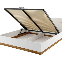 Säng 180 x 200 cm - Vit/stirling ek