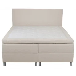 Säng med förvaring beige boxbed 180x200 cm