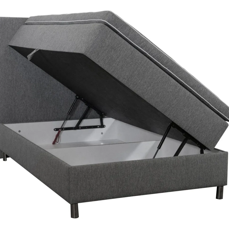 Säng med förvaring grå 120x200 cm