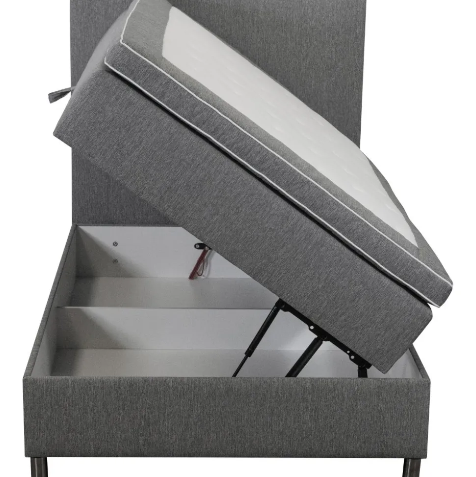 Säng med förvaring grå 120x200 cm