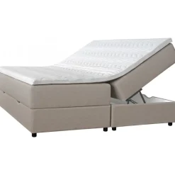 Säng med förvaring 5-zons pocket beige