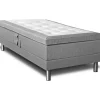 Säng ställbar 80x200 cm grå pocket 7-zoner