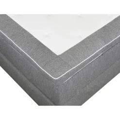 Säng 180x200 cm grå pocket 5 zoner