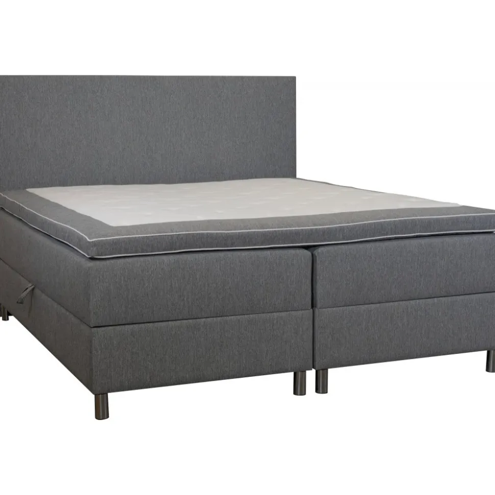 Säng 160x200 cm med förvaring grå