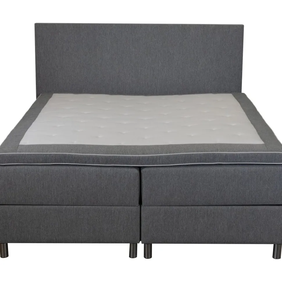 Säng 160x200 cm med förvaring grå