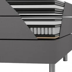 Säng 160x200 cm med förvaring grå