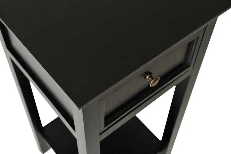 Sängbord 75 cm högt antiksvart - Holmby