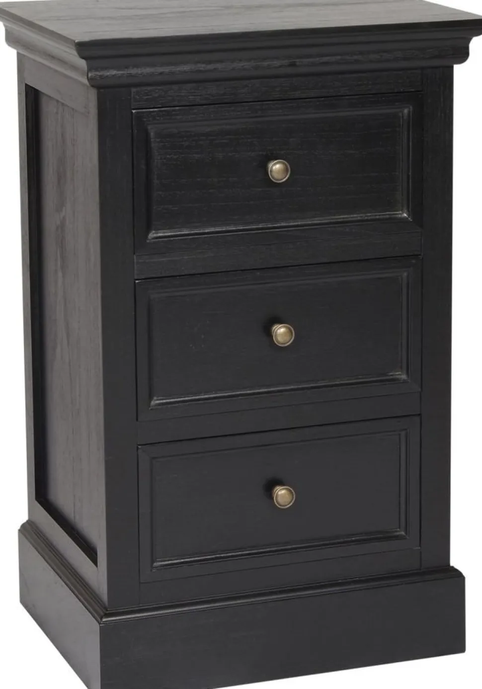 Sängbord Bristol i svart - 70 cm hög + Möbeltassar