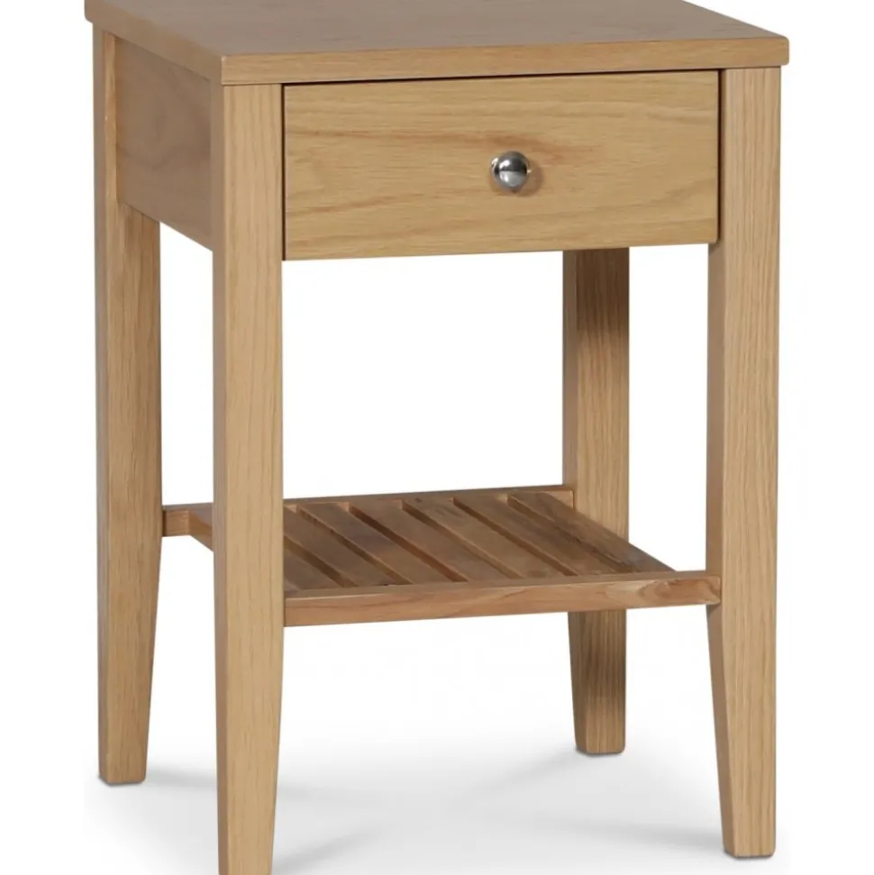 Sängbord i ek + Textilrengöring för möbler