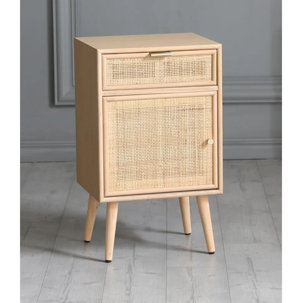 Sängbord i rotting/ek - Stockholm + Fläckborttagare för möbler