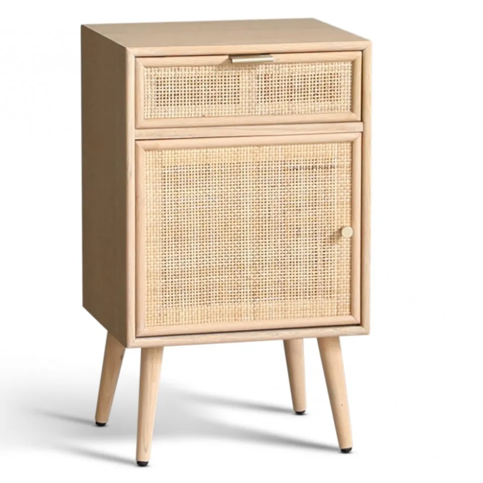 Sängbord i rotting/ek - Stockholm + Fläckborttagare för möbler