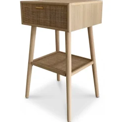 Sängbord i rotting/mässig höjd 70 cm - React + Fläckborttagare för möbler