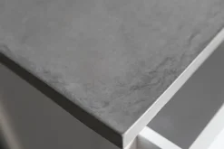 Sängbord med 3 låda - Vit/cement