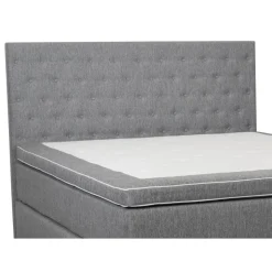 Sänggavel med knappar 180 cm bred grå