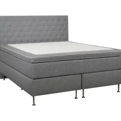 Sänggavel med knappar 180 cm bred grå