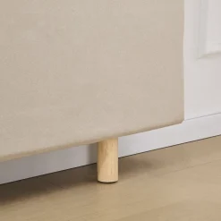Sänggavel med nackkuddar 180 x 125 cm - Beige