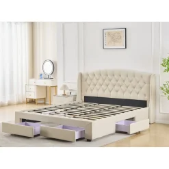 Sängram 180 x 200 cm - Beige