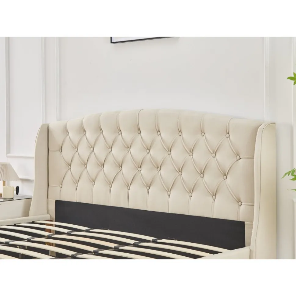 Sängram 180 x 200 cm - Beige