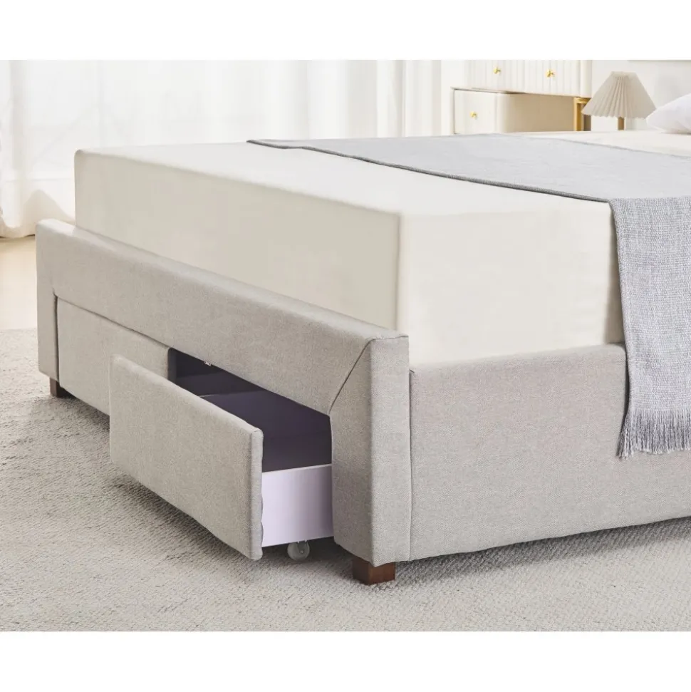 Sängram 180 x 200 cm - Grå