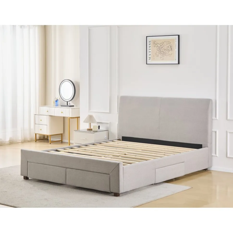 Sängram 140 x 200 cm - Grå