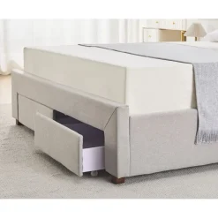 Sängram 140 x 200 cm - Grå