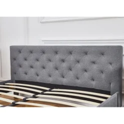 Sängram inklusive sänggavel 160 x 200 cm - Grå