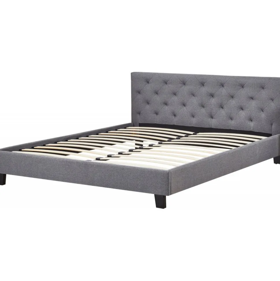 Sängram inklusive sänggavel 160 x 200 cm - Grå