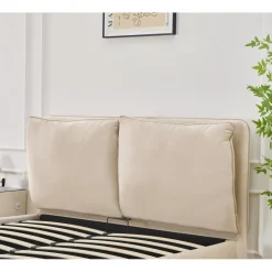 Sängram lyx 160 x 200 cm - Beige