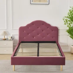 Sängram rosa inklusive sänggavel - 120 x 200 cm