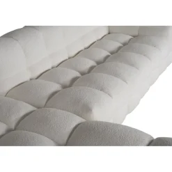 Soffa 322 cm bred beige teddy - Elisa + Textilrengöring för möbler