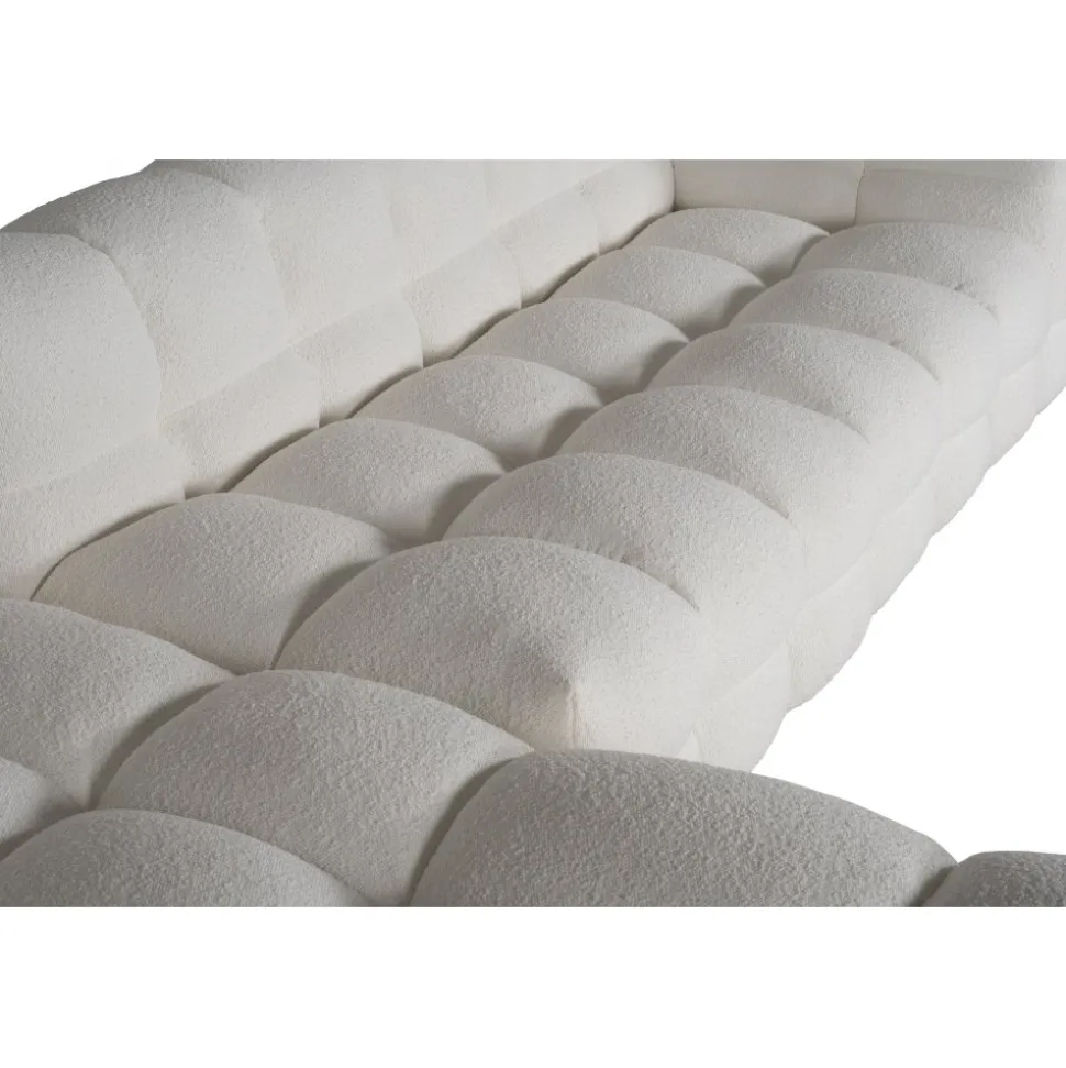 Soffa 322 cm bred beige teddy - Elisa