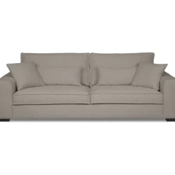 Soffa 252 cm bred beigegrå boucle