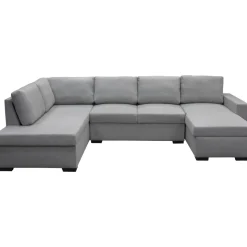 Soffa 309 cm ljusgrå - Solna + Fläckborttagare för möbler