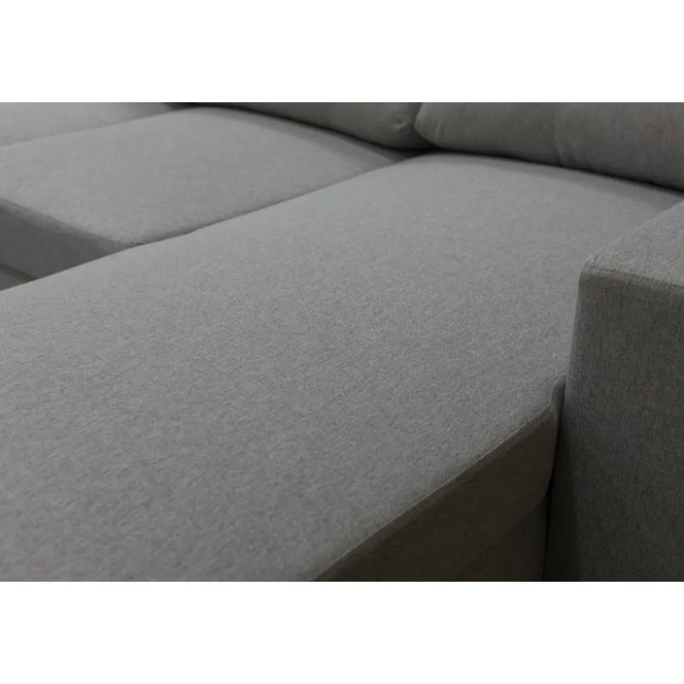 Soffa 309 cm ljusgrå - Solna + Fläckborttagare för möbler