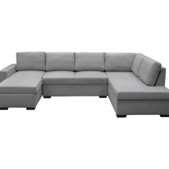 Soffa 309 cm ljusgrå - Solna + Textilrengöring för möbler