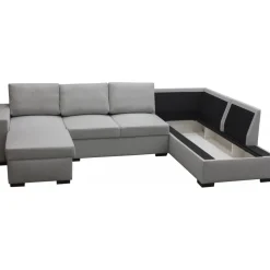 Soffa 309 cm ljusgrå - Solna + Textilrengöring för möbler