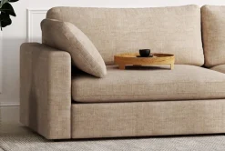 Soffa 266 cm 4-sits mörkbeige - Moby + Textilrengöring för möbler