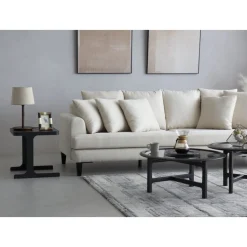 Soffa beige 4-sits med lösa kuddar - Remy