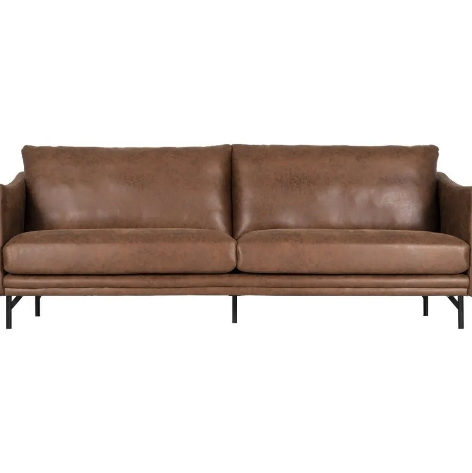 Soffa brun vintage 3-sits 223 cm