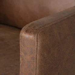 Soffa brun vintage 3-sits 223 cm + Textilrengöring för möbler