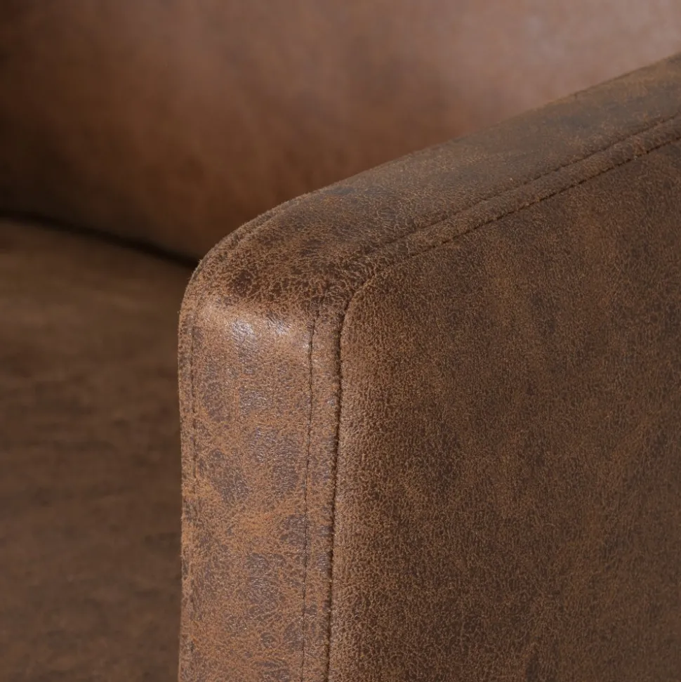 Soffa brun vintage 3-sits 223 cm + Textilrengöring för möbler