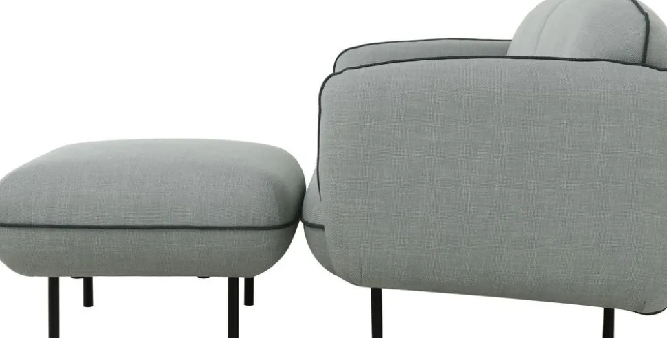 Soffa Catta med fotpall - 200 cm + Fläckborttagare för möbler