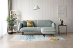 Soffa Catta med fotpall - 200 cm + Textilrengöring för möbler