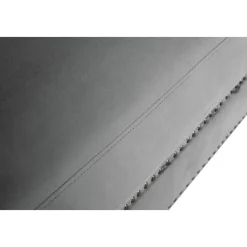 Soffa chesterfield 3-sits grå 219 cm lång + Textilrengöring för möbler